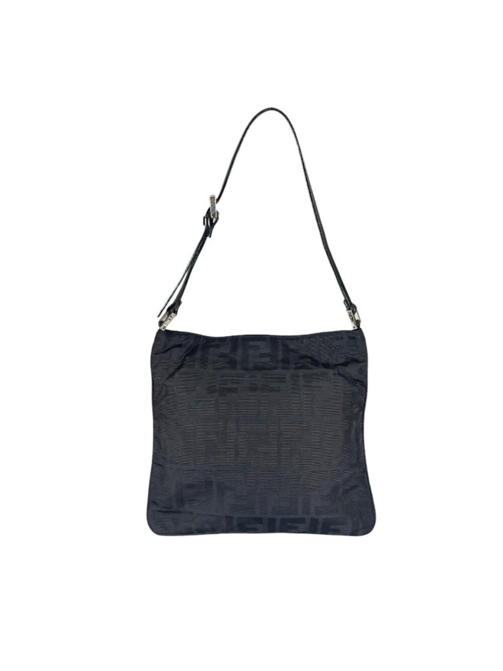 Fendi Zucca Handbag Nylon Black